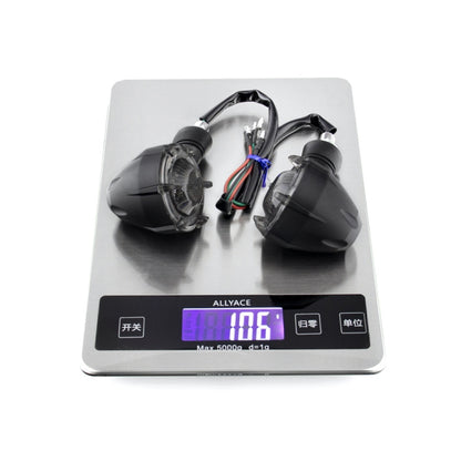 2 PCS PE-ZSD-174 Motorcycle Flashing Rotation Mode LED Two-color Modified Round Turn Signal Light(Yellow + White Light) by buy2fix