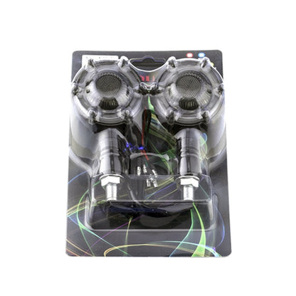 2 PCS PE-ZSD-174 Motorcycle Flashing Rotation Mode LED Two-color Modified Round Turn Signal Light(Yellow + White Light) by buy2fix