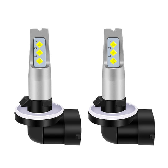 1 paire de phares antibrouillard LED 881 DC 12 V-24 V 12 W 1800 lm (lumière jaune)