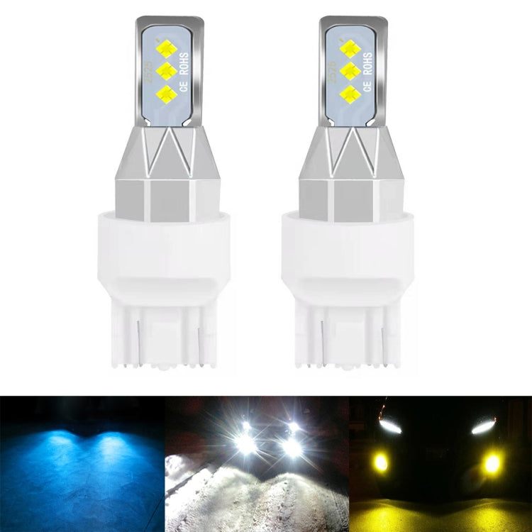 1 Pair 7440 DC 12V-24V 12W 1800LM Car LED Fog Light(Yellow Light) - In Car by buy2fix | Online Shopping UK | buy2fix