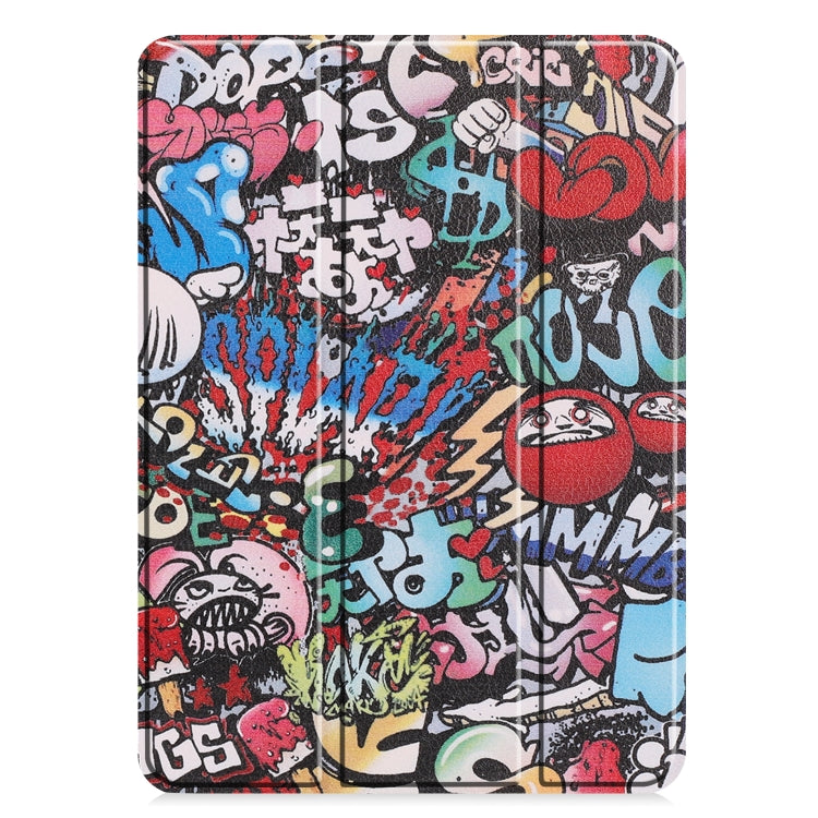 For iPad Pro 11 inch 2020 Custer Painted PU Leather Tablet Case with Sleep / Wake-up Function & 3-Fold Holder(Graffiti) - Apple Accessories by buy2fix | Online Shopping UK | buy2fix