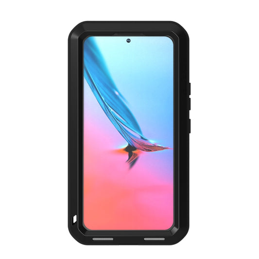 For Samsung Galaxy S22 LOVE MEI Metal Shockproof Waterproof Dustproof Protective Phone Case with Glass(Red) by LOVE MEI