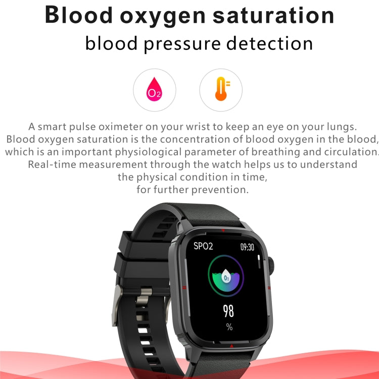 Q25 1.7 inch TFT HD Screen Smart Watch, Support Bluetooth Calling/Blood Pressure Monitoring(Black) - Smart Wear by buy2fix | Online Shopping UK | buy2fix