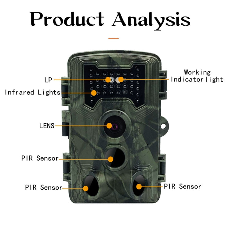 PR1000 2 Inch LCD Screen Infrared Night Vision Motion Wildlife Hunting Trail Camera - Hunting Cameras by buy2fix | Online Shopping UK | buy2fix