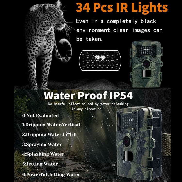 PR2000 2 Inch LCD Screen Infrared Night Vision Wildlife Hunting Trail Camera - Hunting Cameras by buy2fix | Online Shopping UK | buy2fix