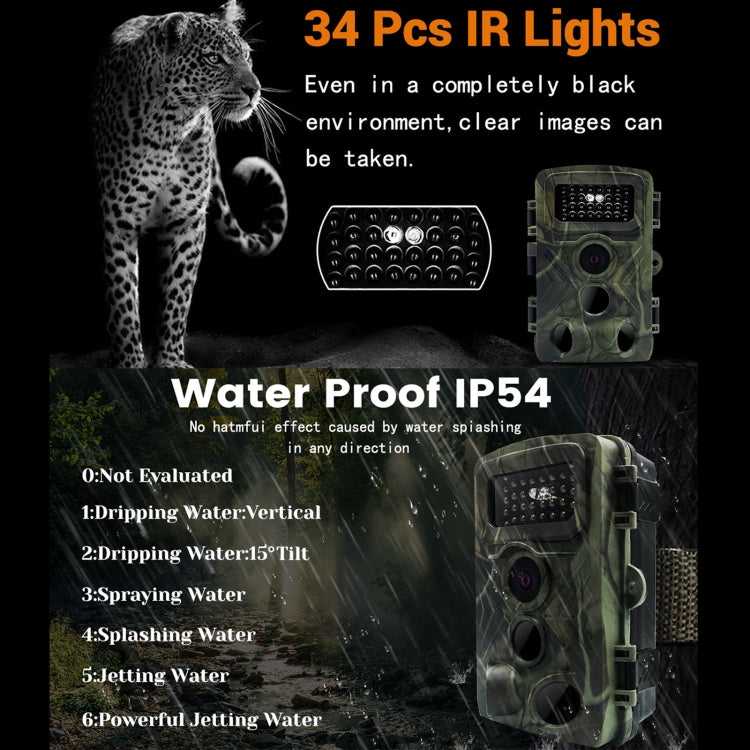 PR3000 2 Inch LCD Screen Infrared Night Vision Wildlife Hunting Trail Camera - Hunting Cameras by buy2fix | Online Shopping UK | buy2fix