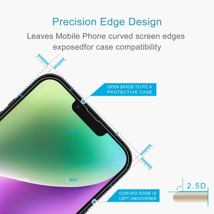 For iPhone 14 50pcs 0.26mm 9H 2.5D Tempered Glass Film - iPhone 14 Tempered Glass by buy2fix | Online Shopping UK | buy2fix
