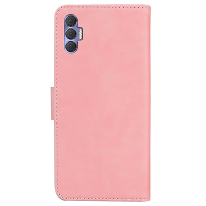 For Tecno Spark 8 Pro Skin Feel Pure Color Flip Leather Phone Case(Pink) - Tecno Cases by buy2fix | Online Shopping UK | buy2fix