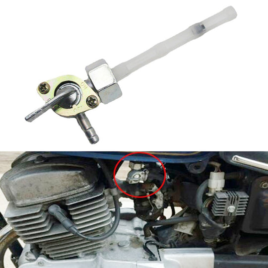 Motorrad Benzinhahn Benzinhahn Kraftstofftank Gasschalter für Honda CB400F 1977 (Weiß)
