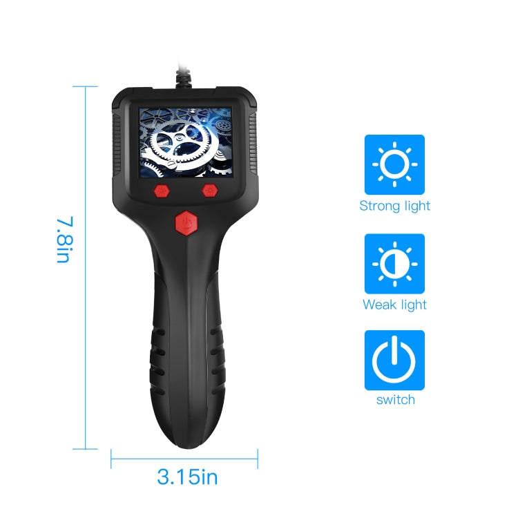 8mm 2.4 inch HD Side Camera Handheld Industrial Endoscope With LCD Screen, Length:2m - Consumer Electronics by buy2fix | Online Shopping UK | buy2fix