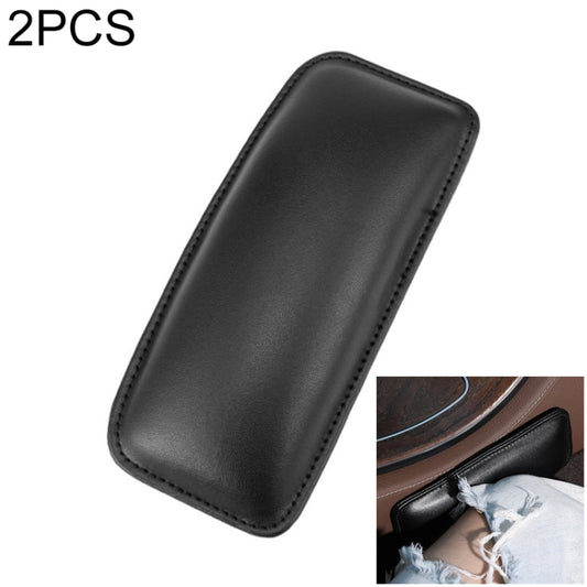 2 PCS Car Non-slip Soft Floor Protector Carpet Floor Mat Knee Bolster, Style:PU Leather(Black) - In Car by buy2fix | Online Shopping UK | buy2fix