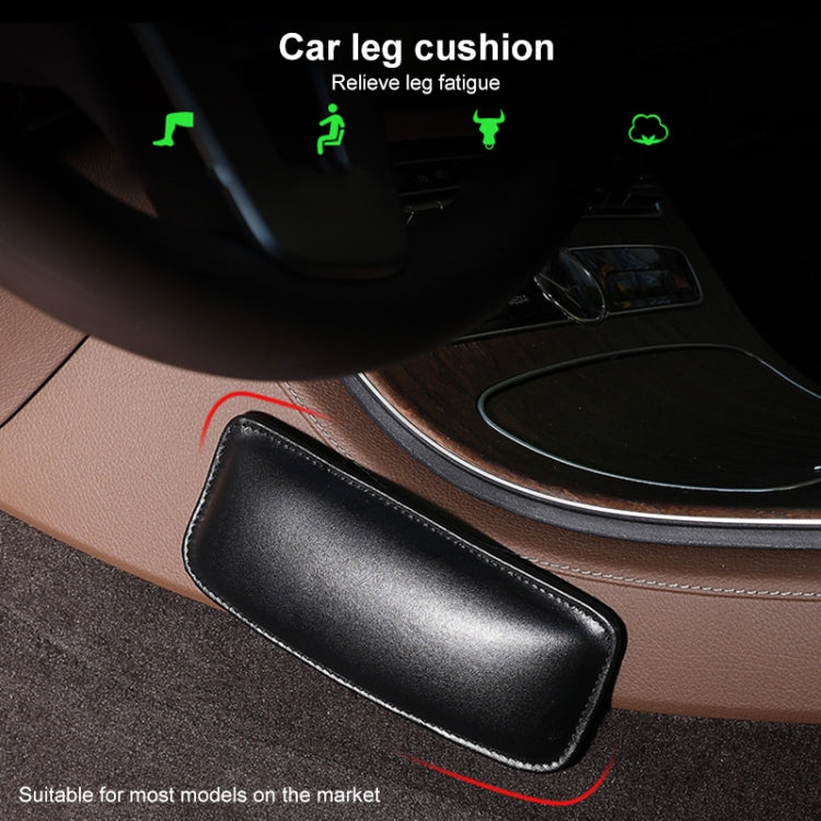 2 PCS Car Non-slip Soft Floor Protector Carpet Floor Mat Knee Bolster, Style:PU Leather(Black) - In Car by buy2fix | Online Shopping UK | buy2fix