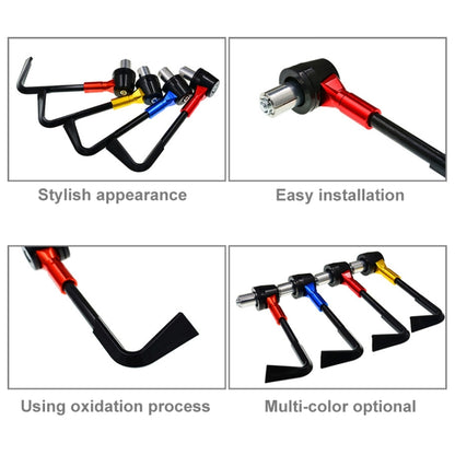 2 PCS Universal 22mm Shockproof Protection Rod CNC Horn Shape Handbrake Motorcycle Modification Accessories(Gold) by buy2fix