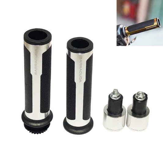 Motorcycle Modification Accessories Hand Grip Cover Handlebar Set(Silver) by buy2fix