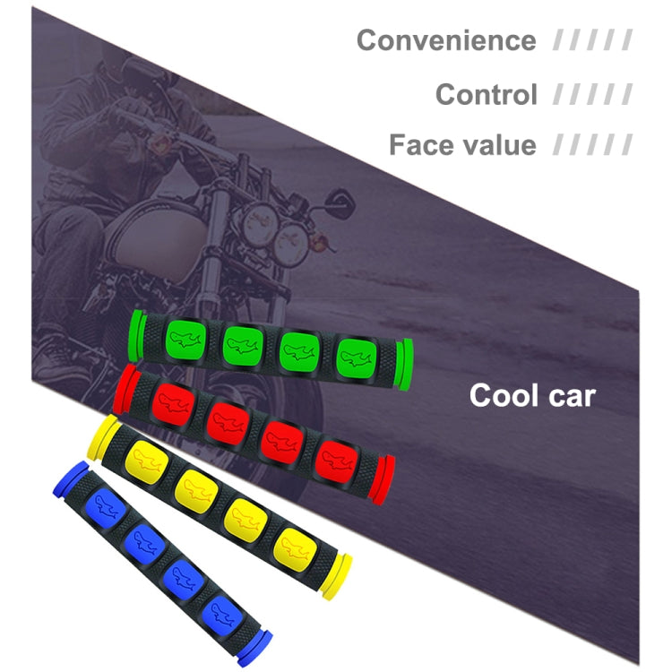 2 PCS Motorcycle Modification Accessories PVC Horn ShapeHand Grip Cover Handlebar Set(Yellow) - In Car by buy2fix | Online Shopping UK | buy2fix