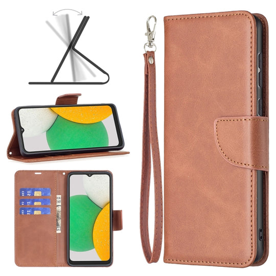 For Samsung Galaxy A03 Core Retro Lambskin Texture Leather Phone Case(Brown)