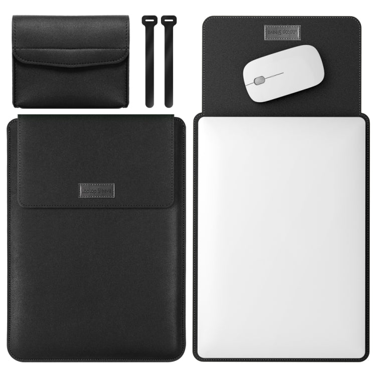 4 in 1 Lightweight and Portable Leather Computer Bag, Size:15.4/15.6/16.1 inches(Black) by buy2fix