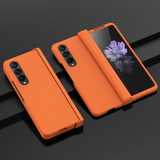 For Samsung Galaxy Z Fold4 5G PC Skin Feel Folding Phone Case(Orange) by buy2fix