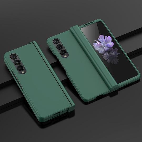 For Samsung Galaxy Z Fold4 5G PC Skin Feel Folding Phone Case(Dark Green)