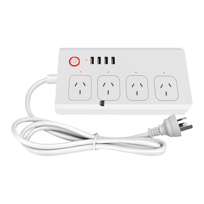 WiFi 10A SM-SO301-A 4 Holes + 4 USB 2000W Multi-purpose Smart Power Strip, AU Plug - Consumer Electronics by buy2fix | Online Shopping UK | buy2fix