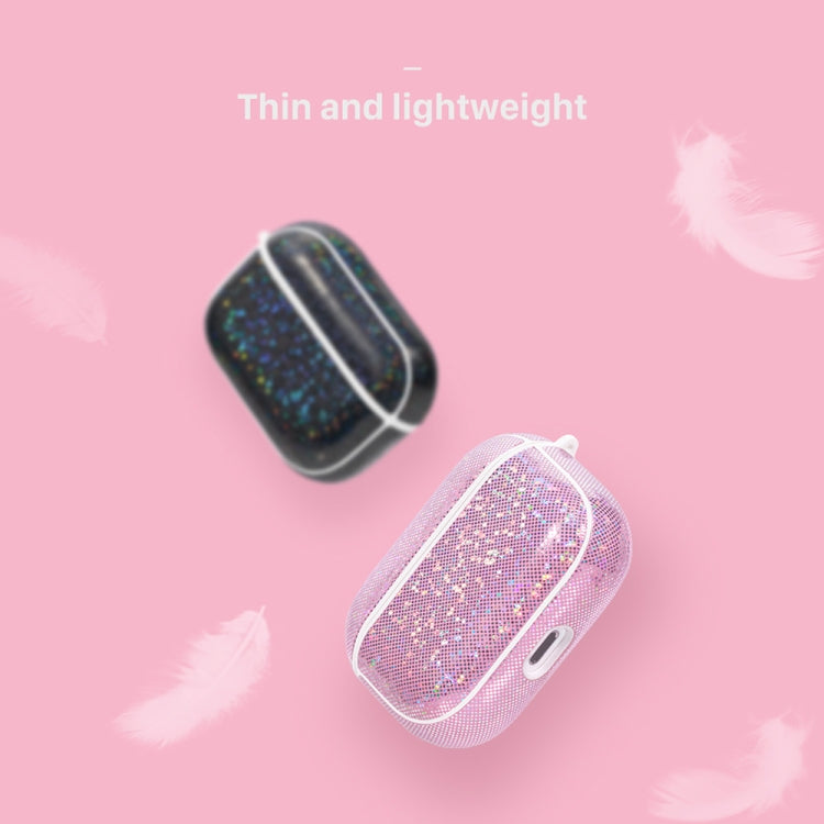 NIILLKIN Anti-fall PU + TPU Shining Protection Glitter Case for AirPods Pro(Black) - For AirPods Pro by NILLKIN | Online Shopping UK | buy2fix