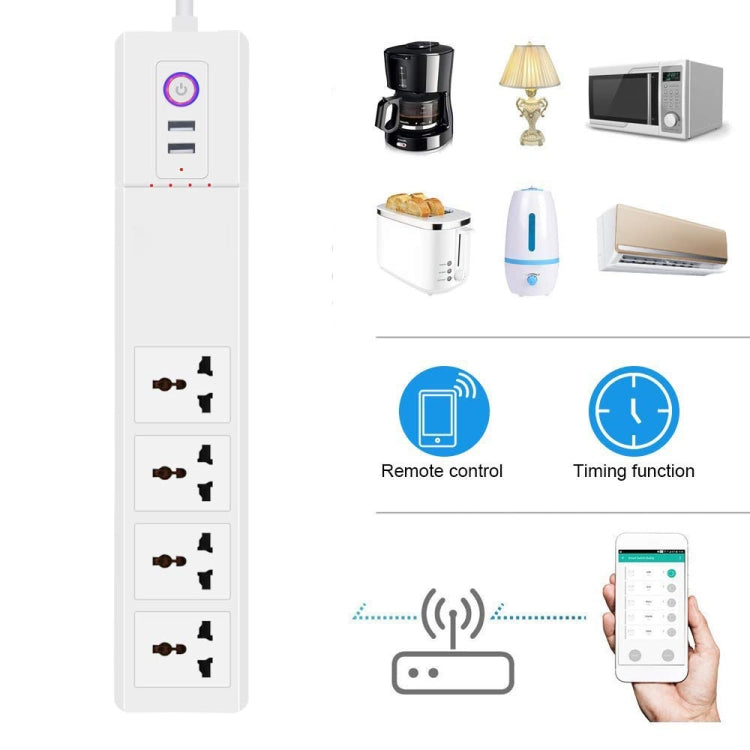 ZigBee 10A SM-SO306-M 4 Holes + 2 USB Multi-purpose Smart Power Strip(AU Plug) - Consumer Electronics by buy2fix | Online Shopping UK | buy2fix