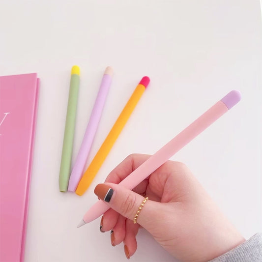 Contrasting Color Silicone Protective Case For Apple Pencil 2(Green) by buy2fix