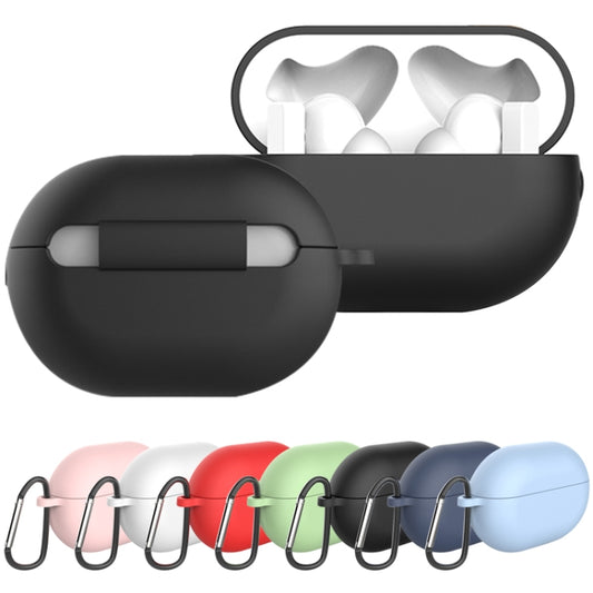 Earphone Silicone Protective Case for Huawei FreeBuds Pro, Type:with Buckle(White) by buy2fix