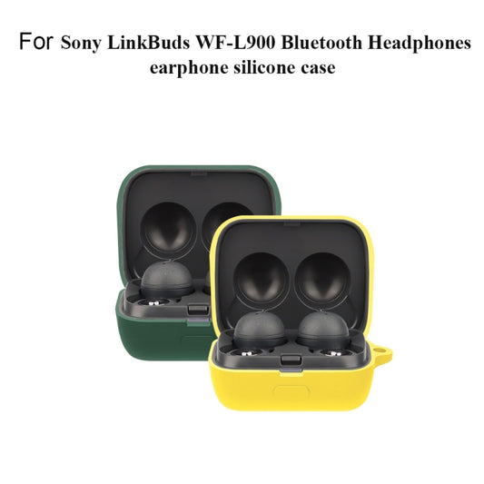 Bluetooth Earphone Silicone Protective Case For Sony LinkBuds WF-L900-2(Dark Green) by buy2fix