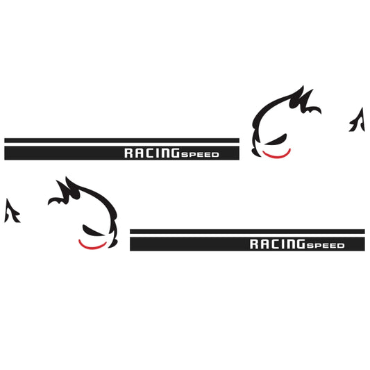 2 PCS/Set D-49 Evil Rabbit Pattern Car Modified Decorative Sticker(Black+Red) by buy2fix