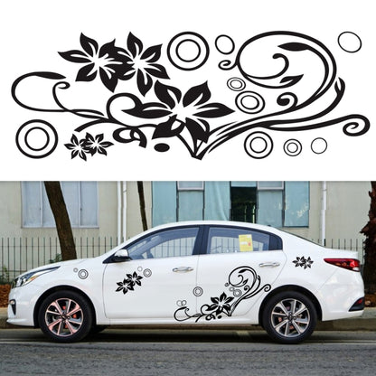 2 PCS/Set D-75 Flower Vine Pattern Car Modified Decorative Sticker(Black) by buy2fix