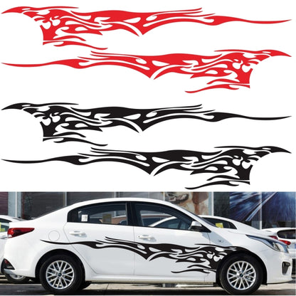 2 PCS/Set D-144 Fire Element Pattern Car Modified Decorative Sticker(Black) by buy2fix