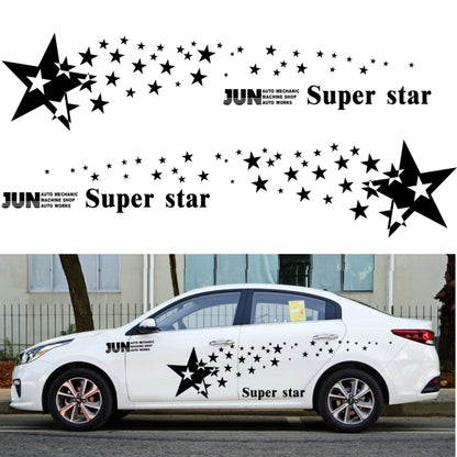 2 PCS/Set D-207 Star Pattern Car Modified Decorative Sticker(Yellow) by buy2fix