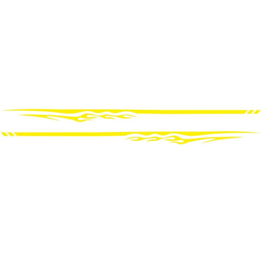 2 PCS/Set D-280 Flame Streak Pattern Car Modified Decorative Sticker(Yellow) - In Car by buy2fix | Online Shopping UK | buy2fix