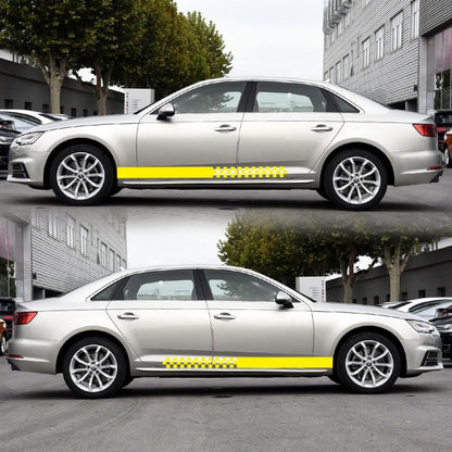 2 PCS/Set D-282 Waistline Pattern Car Modified Decorative Sticker(Yellow) by buy2fix