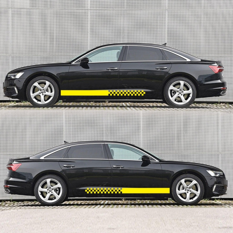 2 PCS/Set D-282 Waistline Pattern Car Modified Decorative Sticker(Yellow) by buy2fix