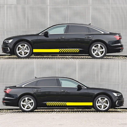 2 PCS/Set D-282 Waistline Pattern Car Modified Decorative Sticker(Yellow) by buy2fix