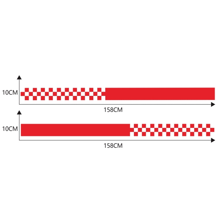 2 PCS/Set D-282 Waistline Pattern Car Modified Decorative Sticker(Red) - In Car by buy2fix | Online Shopping UK | buy2fix