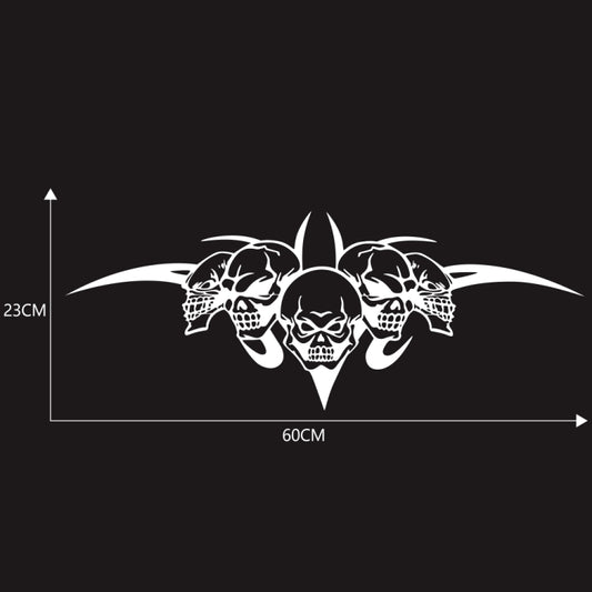 D-299 Skull Pattern Car Modified Hood Decorative Sticker(White) by buy2fix