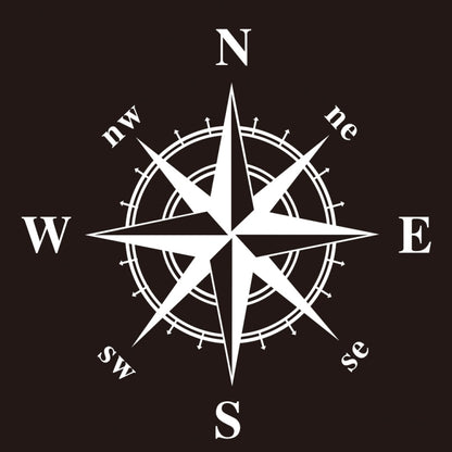 D-366 Compass Pattern Car Modified Decorative Sticker(White) by buy2fix