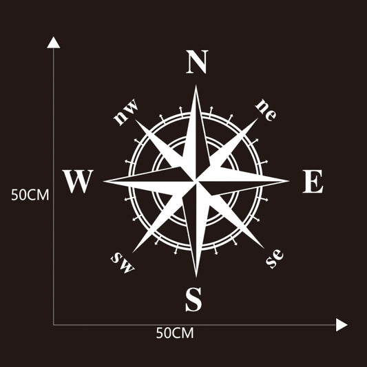 D-366 Compass Pattern Car Modified Decorative Sticker(White) by buy2fix