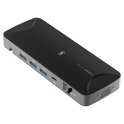 V240 12-in-1 Multifunctional USB-C / Type-C 3.1 Male HUB Docking Station(Black) - Computer & Networking by buy2fix | Online Shopping UK | buy2fix