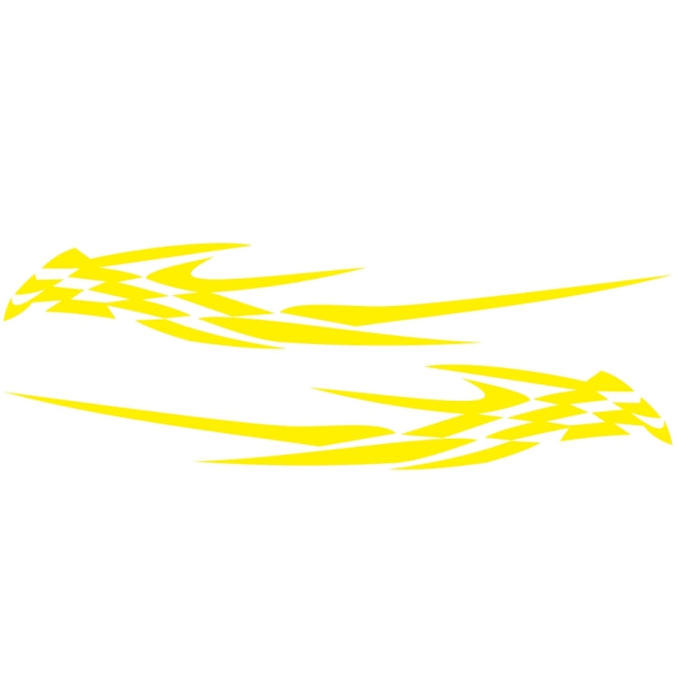 2 PCS/Set D-468 Checkered Totem Pattern Car Modified Decorative Sticker(Yellow) by buy2fix