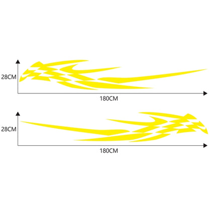 2 PCS/Set D-468 Checkered Totem Pattern Car Modified Decorative Sticker(Yellow) by buy2fix