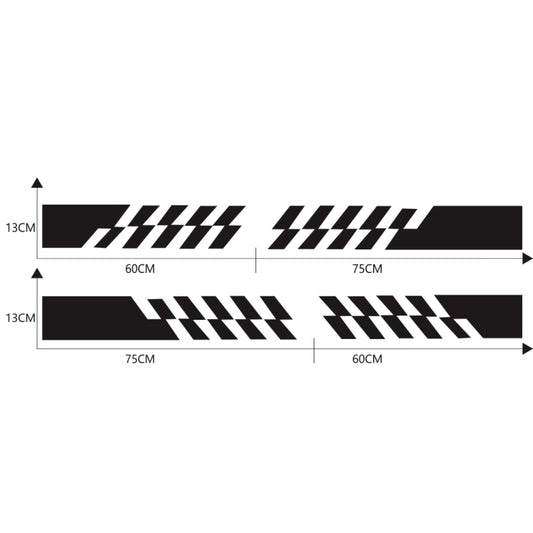 2 PCS/Set D-487 Stripe Pattern Car Modified Decorative Sticker(Black) by buy2fix