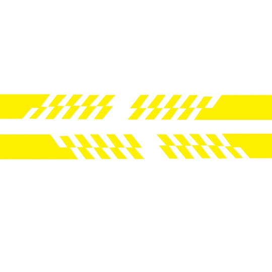 2 PCS/Set D-487 Stripe Pattern Car Modified Decorative Sticker(Yellow)