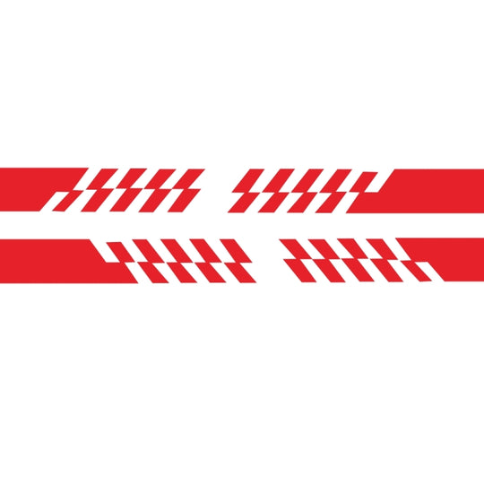 2 PCS/Set D-487 Stripe Pattern Car Modified Decorative Sticker(Red)