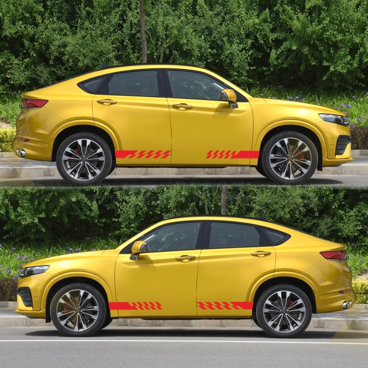 2 PCS/Set D-487 Stripe Pattern Car Modified Decorative Sticker(Red) by buy2fix