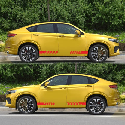 2 PCS/Set D-487 Stripe Pattern Car Modified Decorative Sticker(Red) by buy2fix