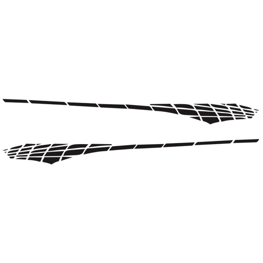2 PCS/Set D-501 Plaid Pattern Car Modified Decorative Sticker(Black)